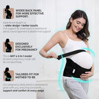 NeoTech Care Pregnancy Belly Band Maternity Belt, Back/Abdomen/Waist/Pelvis Support (Size L, Black Color)
