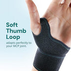 OPPO RH100 Wrist Brace for Carpal Tunnel, Arthritis, and Tendonitis - Breathable & Adjustable for both Hands Pain Relief (Black, One Size, 1 Pack)