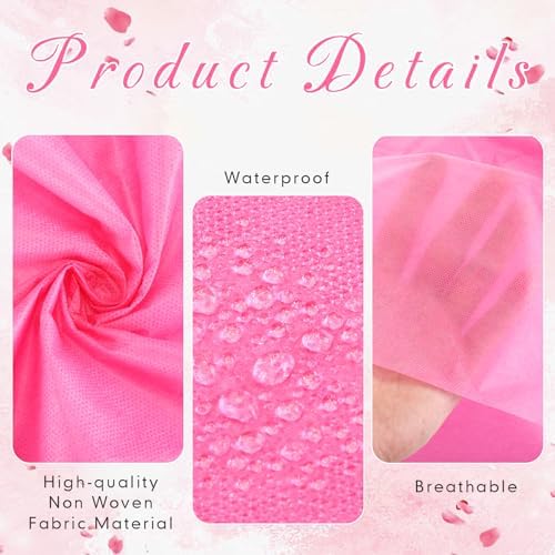 300 Pcs 31" x 71" Massage Table Sheets Waterproof Disposable Bed Sheets Soft Non Woven Fabric Tattoo Breathable Spa Bed Cover for Esthetician Beauty Salon Chair Hotel, Pink