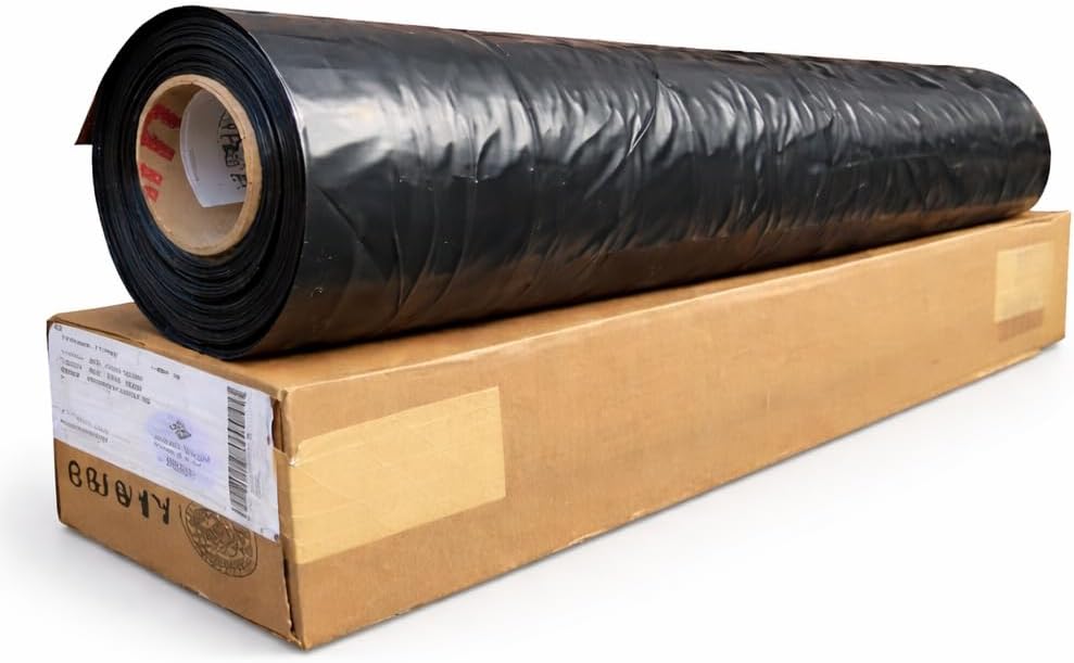 Heavy Duty Black Compactor Bag Tubing 40" x 244 ft Continuous Roll, Puncture Resistant, Industrial grade LDPE Plastic | Extra-Wide, Custom Length Trash Bags for Commercial Compactors