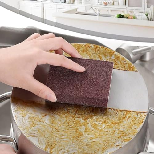 3 Pack Nano Silicon Carbide Sponges: Emery Sponge Brush Erasers, Magic Cleaning Sponges for Kitchen Rust Removal and Pot & Pan Cleaning, New Household Stainless - Steel Cleaning Tools