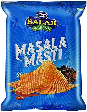 Balaji Wafers ( Indian Chips ) Limited Edition (1 x Masala Masti 150g + 2 x Lays Magic Masala 52g)