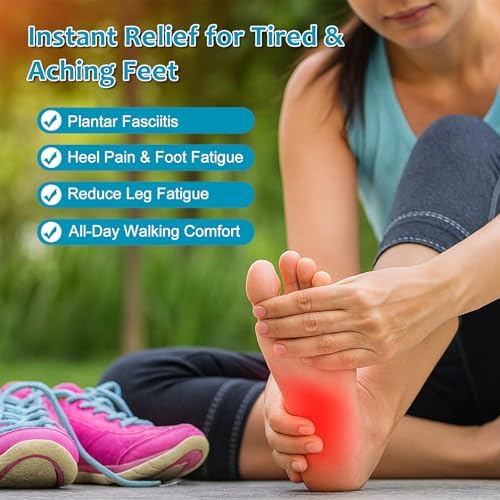 Memory Foam Insoles for Men & Women - Replacement Cushion Shoe Inserts for Work Boots, Running Shoes, Hiking, Sneakers & Loafers - Shock Absorbing Support for Foot Pain Relief & All-Day Comfort Black