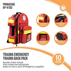 Primacare KP-4183 Trauma Emergency Medical Supplies Tactical 17"x6"x9" Trauma Back Pack Bag for Holding O2 Tank