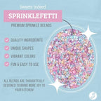 Sweets Indeed Pastel Sugar, Edible Sprinkle Sugar Mix, Perfect for Cake Decorations, Baking, Ice Cream, Cookies, Cupcake Topper, 4 ounces