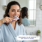 Soft Manual Toothbrush for Daily Teeth Cleaning | Extra Gentle Bristles with Comfort Grip Handle | Single Pack (Pink)