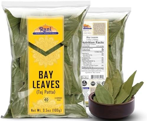 Rani Bay Leaf (Leaves) Whole Spice Hand Selected Extra Large 3.5oz (100g) ~ All Natural | Gluten Friendly | NON-GMO | Kosher | Vegan | Indian Origin (Tej Patta)