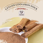 52USA Organic Ceylon Cinnamon Sticks, 1 Ounce (Pack of 1), True Cinnamon Farmed in Sri Lanka, Whole Cinnamon Sticks Bulk, Vegan, Non GMO, 28g