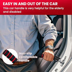 2Pack Car Door Handle for Elderly Car Handle Assist Support Multifunction Handle for Elderly and Handicapped (Red)