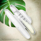 RADIUS Toothbrush Travel Case for Standard Brush, BPA-Free Recycled Plastic, Portable for Bathroom, School, Home, Camping (White, 8.25H - 1.38W - 1.75L (in))