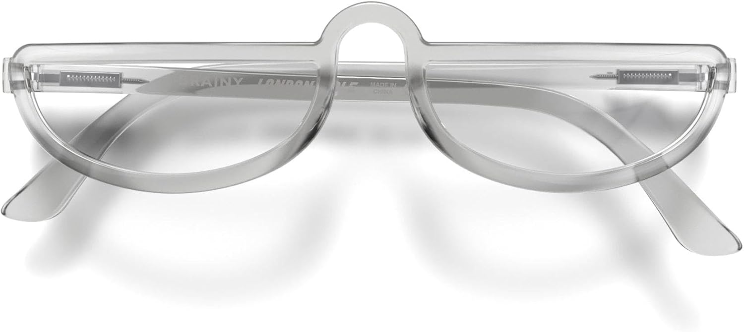LONDON MOLE® Brainy reading glasses | Cool half moon shaped readers | Unisex | Spring hinges