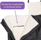 Bramble Fleece Wheelchair Blanket for Lower Body (Universal Fit) - Waterproof Blankets for Adults & Kids, Lap Blanket for Elderly - with Pocket & Zip, Keeps Legs & Feet Warm