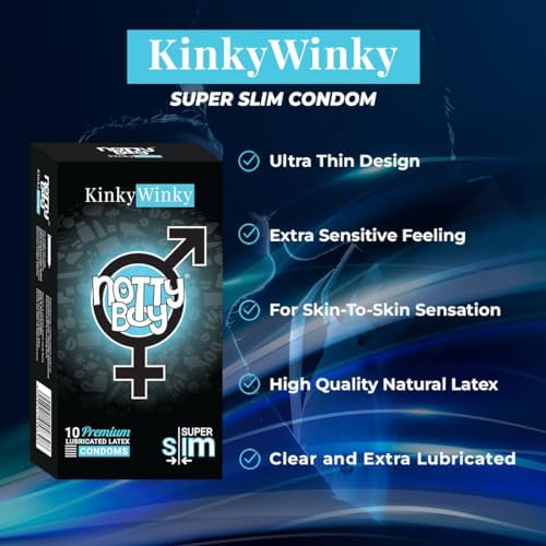 NottyBoy Lets Play Extra Lubricated Male Condoms - 10 Count | Silky Surface | Extra Moisturised | Ultra-Smooth | Organic Rubber | Minimising Friction | Vegan