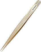 Ms.Queen Straight Tweezers for Eyelash Extensions-Precision Lashing Tweezers for Individual Volume Lashes Extensions,Straight
