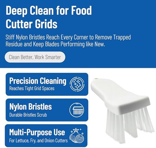Carlisle FoodService Products 4052900 Lettuce, Fry, and Onion Cutter Brush, Nylon Bristles, 2-1/2" Length x 2-1/2" Width Brush, 6" Length (Pack of 12)