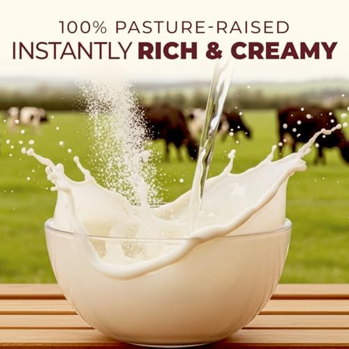 Gya Tea Co Whole Milk Powder 1.1lb (17.64 Oz) - Pasture Raised Source, rBST Hormone Free, Non-GMO - Shelf Stable Premium Grade Powdered Milk for Baking, Cooking, Smoothies - Rich in Protein & Calcium