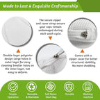 Eiito Hat Washer Cage Hats Cleaner, Hat Washer for baseball caps for Washing Machine or Dishwasher, Ball Cap Washer Frame for Flat & Curved Hats.2-Pack White
