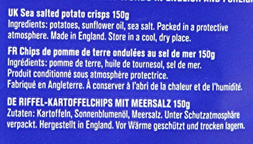 Tyrrell's Furrows Sea Salted Crisps, 150 g