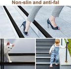 48" Metal Stair Nosing, 2-Pack Self Adhesive Aluminum Stair Edge Protector, Non Slip Stair Treads, for Indoor Outdoor Staircases (48 x 2 x 1.2in, Black)