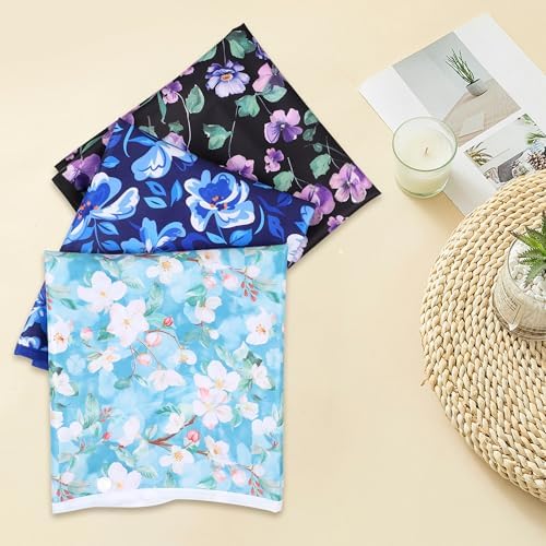 Adult Bibs - 3 Pcs Washable Clothing Protector with Crumb Catcher, Reusable Waterproof Large Feeding Adult Bibs Blue