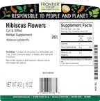 Frontier Co-op Hibiscus Flowers, Cut & Sifted, Kosher | 1 lb. Bulk Bag | Hibiscus sabdariffa L.