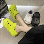 Bathroom Slippers Fashion Personality Slippers Summer Hole Shoes for Women External High Heel Shoes for Women New Children Beach Shoes Indoor Slippers ZA