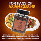 Fusion Select Premium Szechuan Peppercorn - Authentic Sichuan Whole Peppercorns for Chinese Cuisine, Mapo Tofu, Kung Pao Chicken - Spice Seasoning with Tasty Lemon Twist - Double Flip Lid Jar - 6oz
