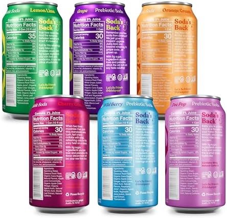 Poppi Sparkling Prebiotic Soda Beverage with Apple Cider Vinegar, Seltzer Water and Fruit Juice, Crowd Pleasers Variety Pack, 12 Fl Oz, Pack of 12, Packaging May Vary