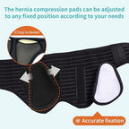 ENLUNTRA Hernia Belts for Men， Adjustable Inguinal Hernia Support Belt for Men & Women with 4 Compression Pads，Hernia Support Truss for Single/Double Inguinal or Sports Hernia（black-S）