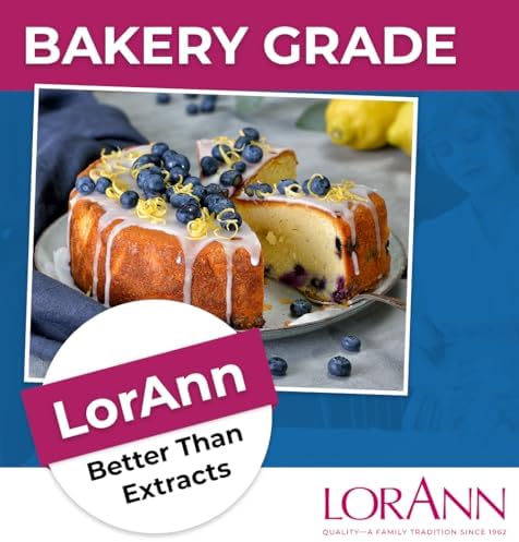 Lorann Oils Blueberry Bakery Emulsion: Realistic Blueberry Flavor, Perfect for Elevating Berry Notes in Baked Goods, Gluten-Free, Keto-Friendly, Blueberry Extract Substitute Essential for Your Kitchen