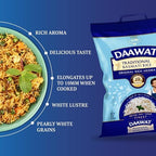 Daawat Traditional Basmati Rice - Authentic Extra Long Grain White Rice, 10 lb Bag