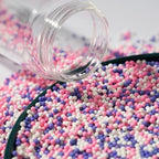 Nonpareils Sprinkles 130g/4.6oz, White Pink Purple Edible Pearl Sprinkles for Cake Decorations, Baking, Ice Cream, Cookies, Cupcake Topper Sugar Pearls for Cake Decorating(2mm Pink Purple)