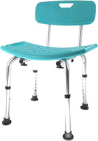 Home Portable Bathroom Chair,Height Adjustable Bathroom Shower Chair,Invisible Armrest Safety Bath Stool for Elderly Disabled and Pregnant Women A
