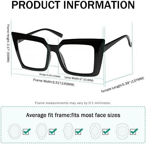 Eyekepper Transition Photochromic Reading Glasses for Women Oversized Readers