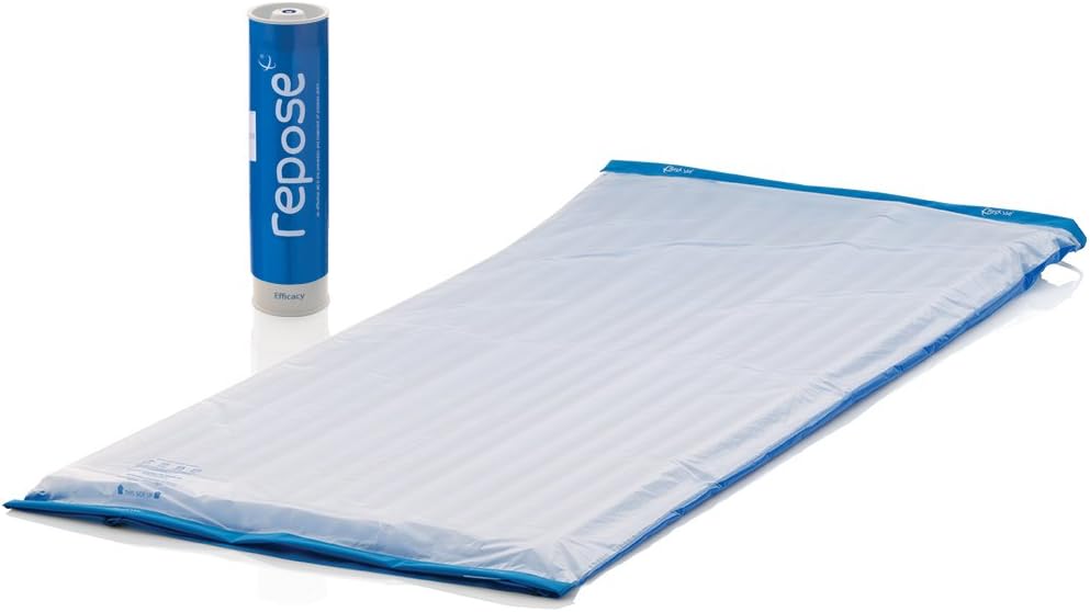 Premium Pressure Relieving Mattress Overlay with Pump - Pressure Ulcer/Bedsore Prevention and Treatment by Repose (Single)