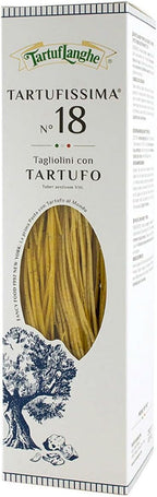 TartufLanghe Egg Tagliolini with Black Summer Truffle Gourmet Italian Pasta for Sauces Meats Appetizers and Fine Dining Dishes - 8.81 OZ (Pack of 1)