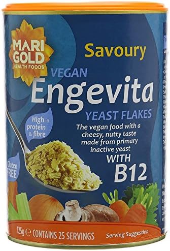 MARIGOLD HEALTH FOODS Engevita Yeast Flakes With Vitamin B12 125g (2 Pack)