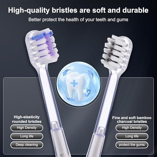 Electric Toothbrush for Adults,Wave Oscillation & Vibration Sonic Tooth Brush,BASS-Brushing Technique Travel Rechargeable Toothbrushes with 4 Soft Bristle Replace Heads,Gifts for Men Women