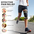 CAMBIVO 2 Pack Knee Brace for Men and Women, Knee Sleeves for Men with Patella Gel Pad and Side Stabilizers, Knee Compression Sleeves for Knee Pain Relief, Running, Workout, Daily Use
