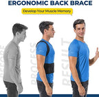 Back Brace Posture Corrector for Women and Men, Back Braces for Upper and Lower Back Pain Relief, Adjustable and Fully Back Support Improve Posture and Lumbar Support(XL, 39.5"-43" Waist)