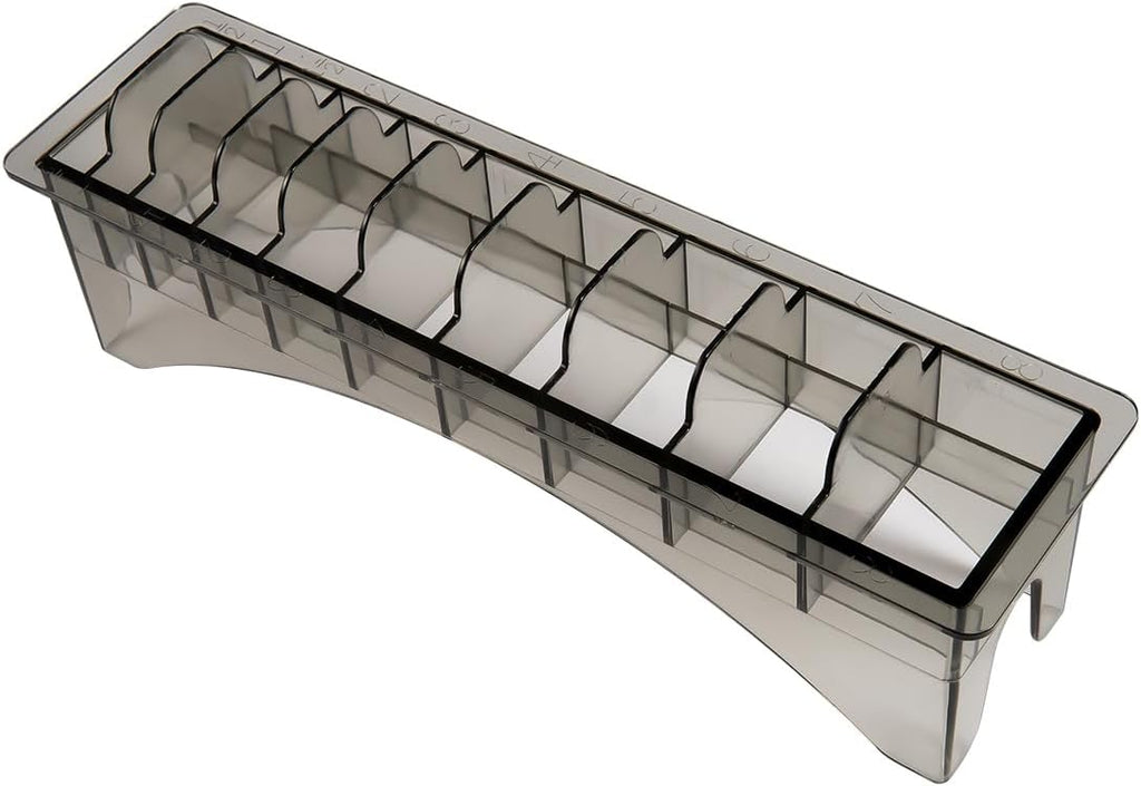 Perfitech Clipper Guard Holder Organizer with 10 Slots, Black, Sturdy Polycarbonate Material