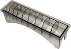 Clipper Guard Holder Organizer with 10 Slots, Black, Sturdy Polycarbonate Material