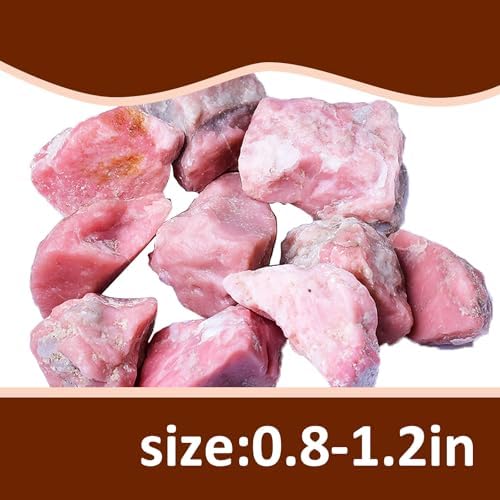Pink Opal Raw Crystals,Small 0.8-1.2" Healing Crystal Natural Rough Stones for Intuition,Chakra,Meditation,Decoration,Polishing,Energy Work,Tumbling,Wire Wrapping,Crystal Healing