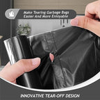 Teivio 2.5 Gallon 180 Counts Small Trash Bags Garbage Bags, Bathroom Trash Can Bin Liners, Small Plastic Bags for home office kitchen, Black
