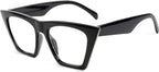 FEISEDY Square Cat Eye Reading Glasses Blue Light Blocking Women Fashion Cateye Reader Anti Glare Digital Eyestrain B2604
