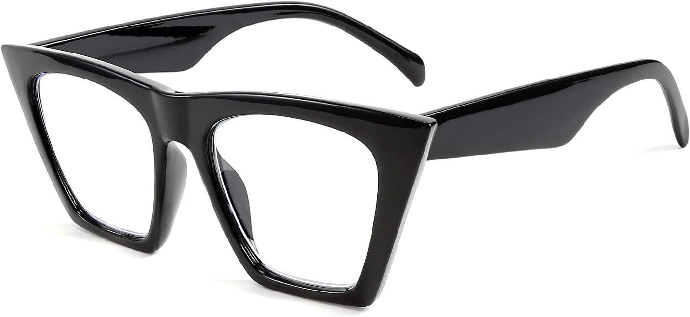 FEISEDY Square Cat Eye Reading Glasses Blue Light Blocking Women Fashion Cateye Reader Anti Glare Digital Eyestrain B2604
