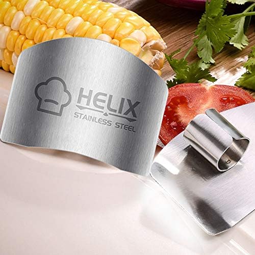 Finger Guard - Stainless Steel Knife Cutting Protector for Single & Double Finger (Silver)