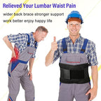 PAZAPO Back Brace Lumbar Support Belt for Lower Back Pain Relief - Waist Belt for Men and Women - Plus Size Back Brace for Sciatica, Herniated Disc,Black,5XL(Waistline:55-65Inch)