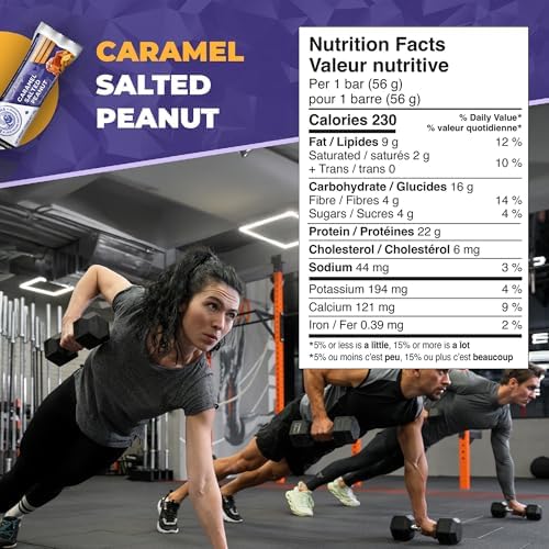 Daryl's Bars, Caramel Salted Peanut On the Go Whey Protein Bars, Gluten Free, 22gr of Protein Snack, Meal Replacement, Pack of 1