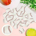 48 PCS Edible Baseball Cupcake Toppers Wafer Paper Sports Balls Cupcake Picks Edible Baseball Cupcake Decorations for Sports baseball Theme Baby Shower Kids Birthday Party Cake Decoration Supplies